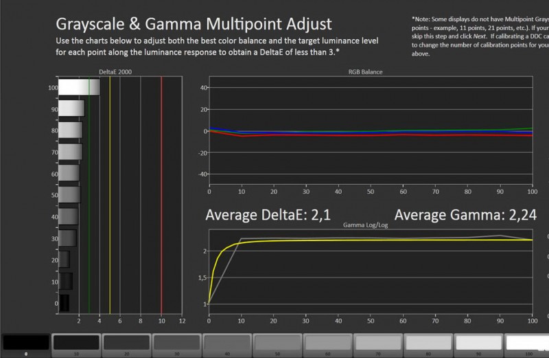 CalMan Gamma Result - Dreamcolor Salacine-p