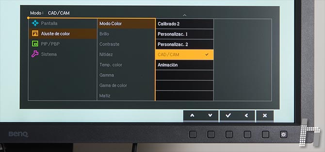 Menus-BenQ-SW320-Modo-color-p-10CADCAM