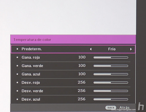 Menus BenQ W1700 019