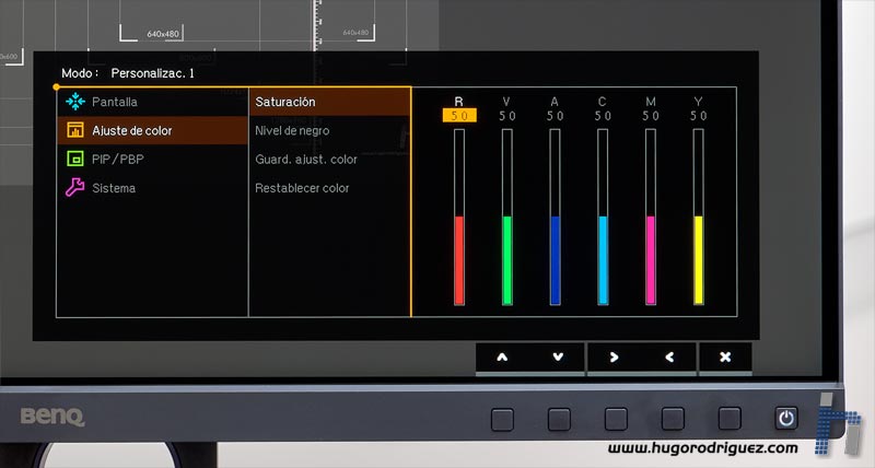 Menus-BenQ-SW271-028-Saturacion
