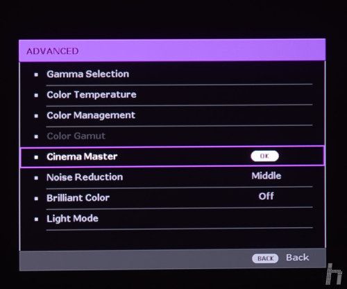 Menus BenQ W1700 ENG 24