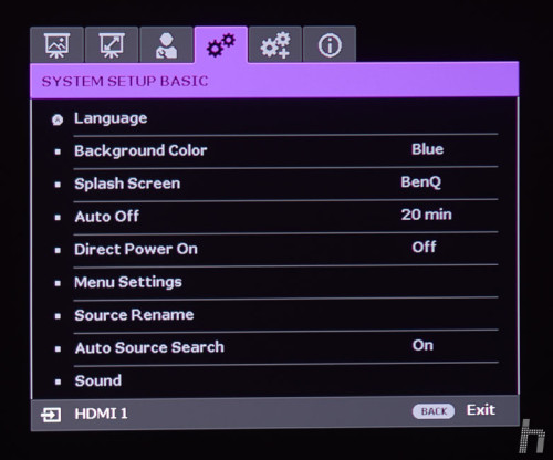 Menus BenQ W1700 ENG 35