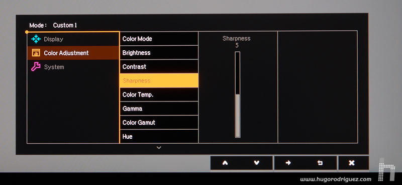 Menu SW240 ENG 030 sharpness