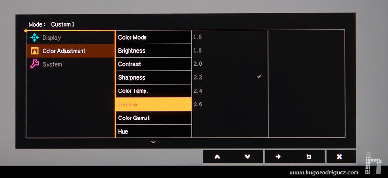 Menu SW240 ENG 042 gamma