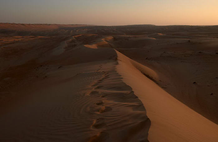 Before-Desierto original vs cielo azul