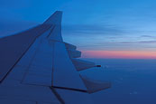 En el avion, hacia España